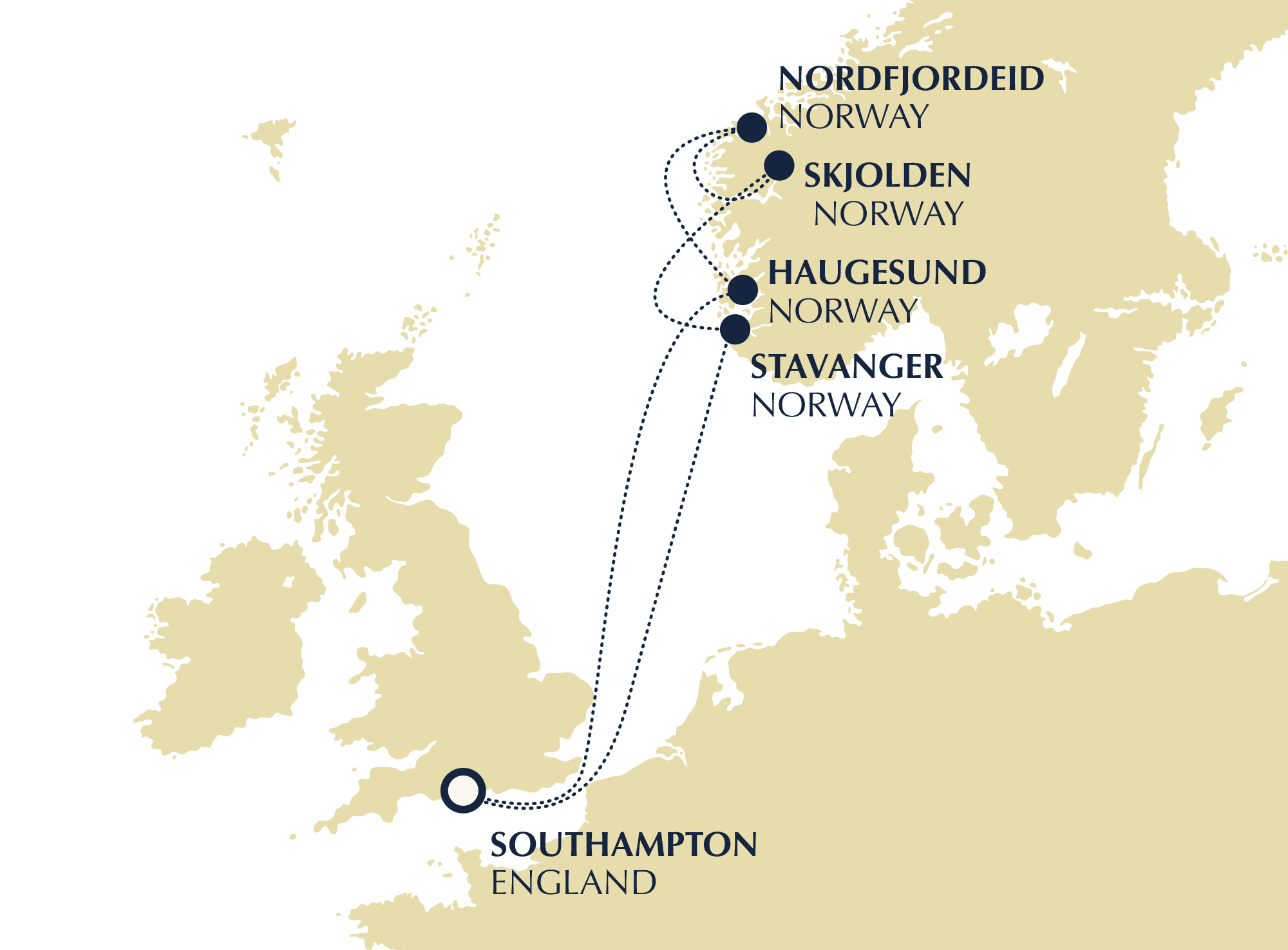 2027 Norwegian Fjords Cruise Route Map